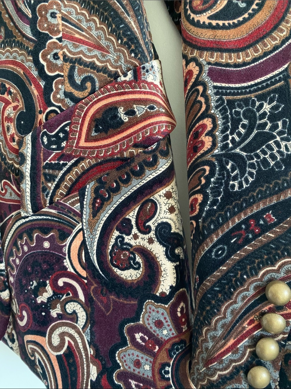 Nicole Miller Collection Paisley Tailored Blazer - Picture 8 of 10